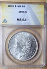 1896 p morgan silver dollar MS63 ANACS 703