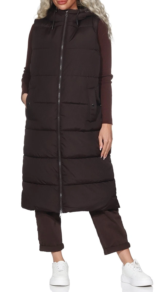 Vero Moda Damen lange Steppweste Weste Waistcoat gesteppt Übergang VMMichelle