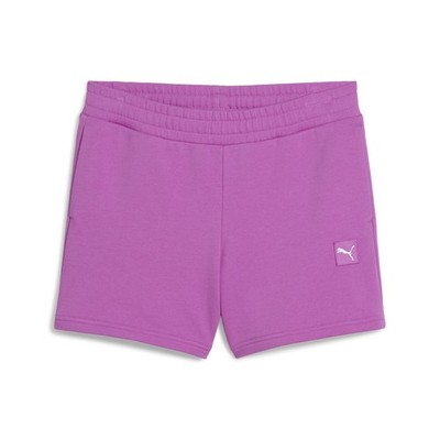 PUMA Essential Elevated MidRise 5 Inch Shorts Womens Purple Casual Athletic Bott