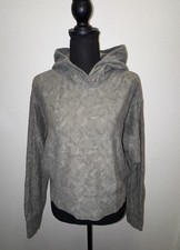 Athleta Farallon Cropped Camo Hoodie Oversized Look Green Size Small