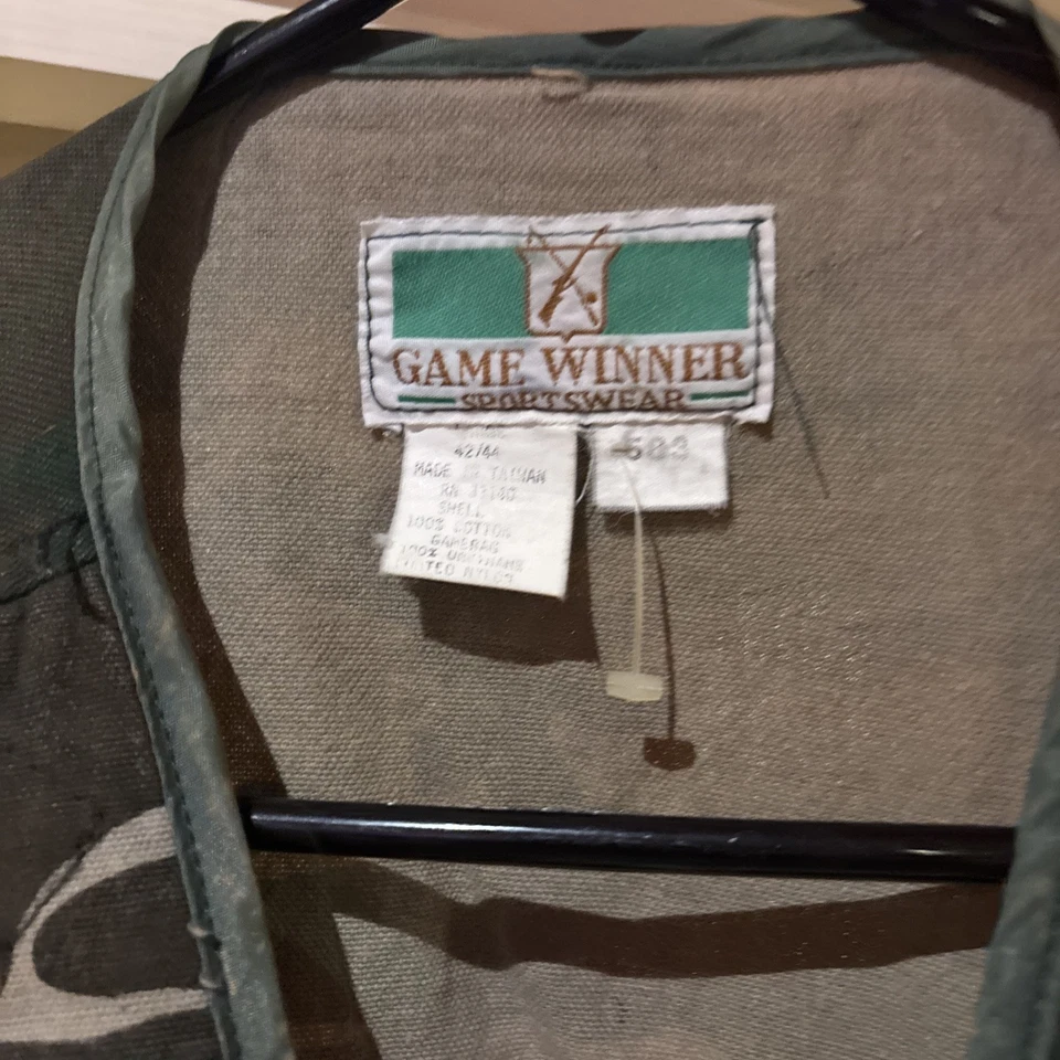 Game Winner Sportswear Hunting Vest Pocket Ammo Organizer Sz 42/44 Camo Vintage - Image 2 of 4