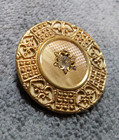 Vintage Antique Victorian Metal & Celluloid Button Fancy Design — photo 2