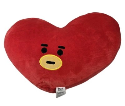 BT21 Tata BTS Heart Shaped Face Cushion Plush  Pillow by Miniso 18''x12''