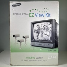 Samsung B W 12" CRT TV Observation Security Monitor SMO-120S W/ 3 Cameras New