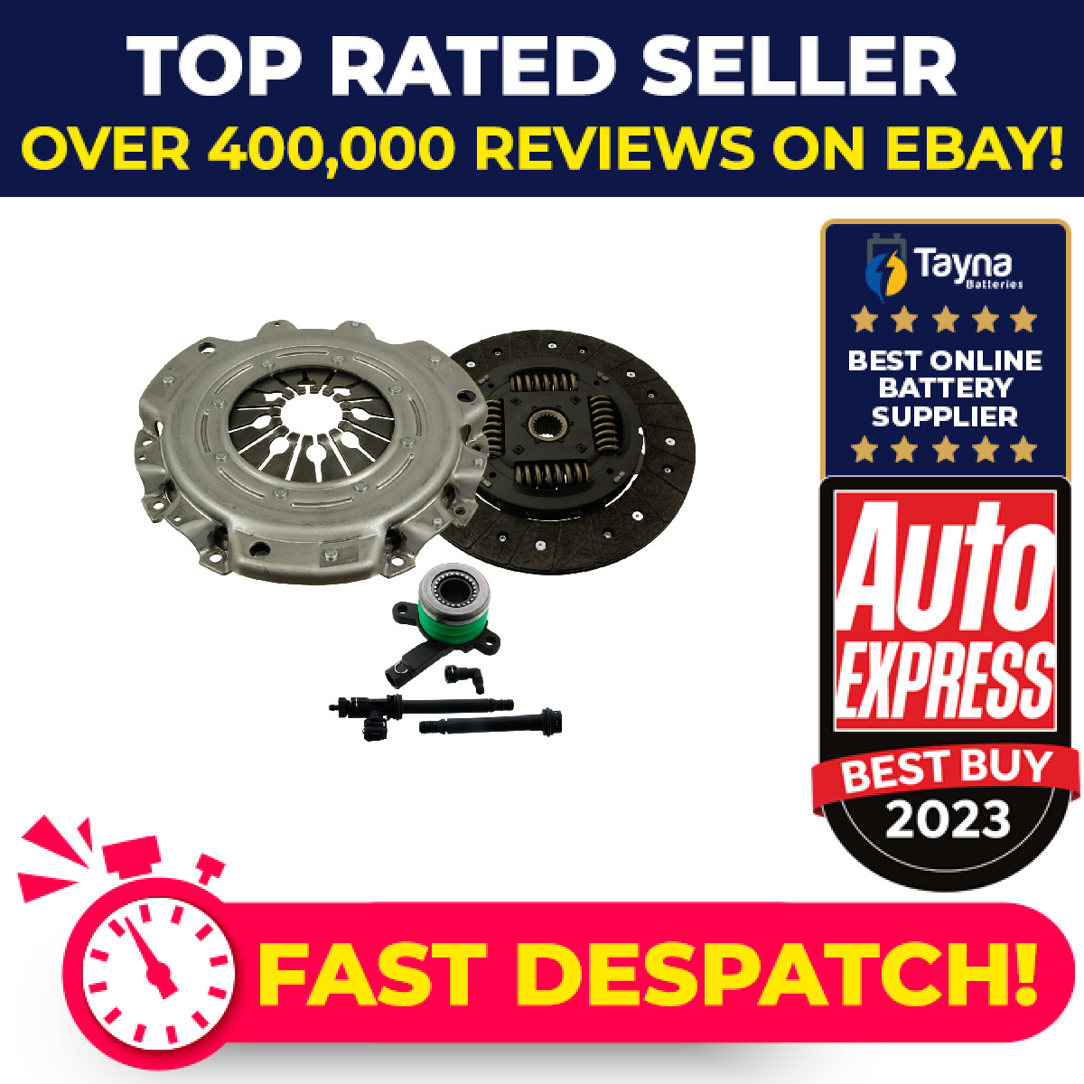 Clutch Kit 3pc (Cover+Plate+CSC) 226mm ADR163051 Blue Print 3000100QAK Quality
