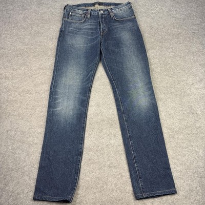 Paul Smith Jeans Herren W30 L30 Blau Slim Straight Fit Button Fly Denim Baumwolle