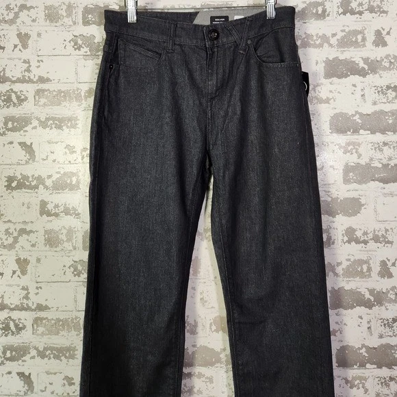 Volcom Solver Modern Straight Denim Jeans Men 29x32 Gray 16" Leg OPEN Streetwear - Image 2 of 4