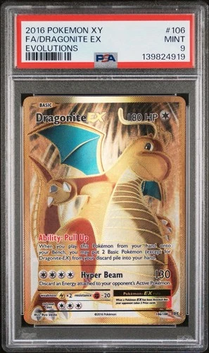 Dragonite EX (Full Art) 106/108 Evolutions Holo PSA 9