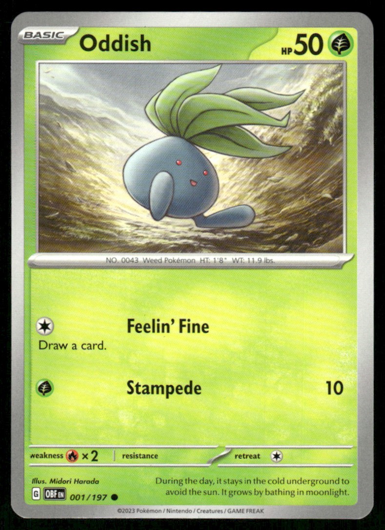 2023 Scarlet & Violet Series - Obsidian Flames Oddish Common #1