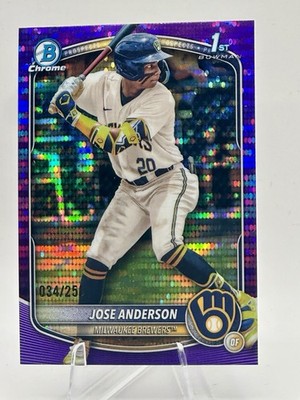 2025 1st Bowman Chrome /250 * Pulsar * Refractor Jose Anderson 034/250