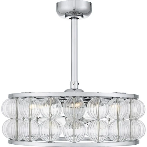 Quoizel TRK3123 Terrarock 12" 3 Blade Indoor Ceiling Fandelier - Chrome - Picture 11 of 12