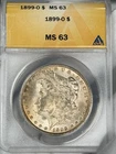 1899-O $1 Morgan Silver Dollar ANACS MS63 Uncirculated UNC New Orleans US Coin
