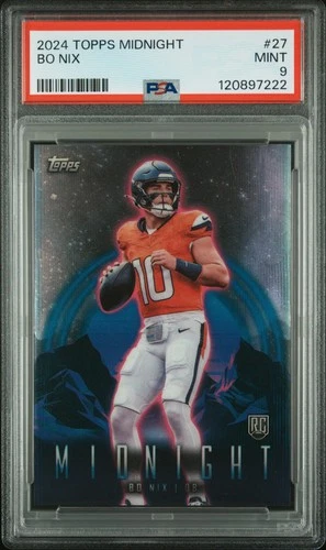 2024 TOPPS MIDNIGHT #27 BO NIX ROOKIE RC PSA 9