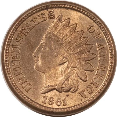 1861 INDIAN CENT - HIGH GRADE, NEARLY UNCIRCULATED! LOOKS CHOICE!