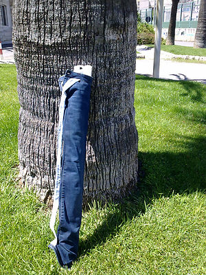 BORSA SACCA DI JEANS ARTIGIANALE PER OMBRELLONE ESTATE MARE LAGO