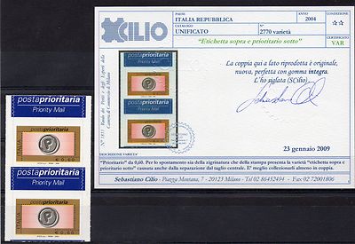 2004 ITALY PRIORITY REPUBLIC  0.60 cOPPY VARIETY CILIA CERTIFIED A/9111