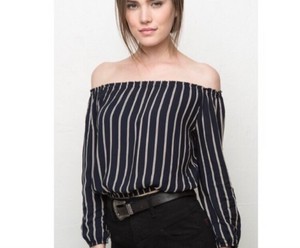 brandy melville black off the shoulder top