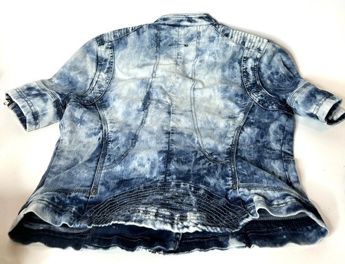 Chaqueta vaquera Guess Jeans para mujer estilo XL lavado ácido con detalles de cremallera elástica - Imagen 7 de 9
