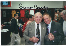 Carmen Basilio Signed Candid Photo / Autographed Boxing