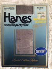 VTG NEW OLEG CASSINI HANES TEXTURED PANTYHOSE LIMITED EDITION USA EGGPLANT SZ AB