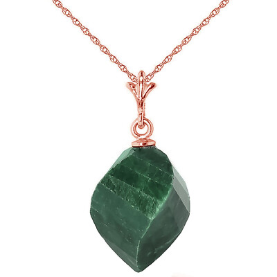 14K. GOLDKETTE MIT GEDREHTEM BRIOLETTE SMARAGD