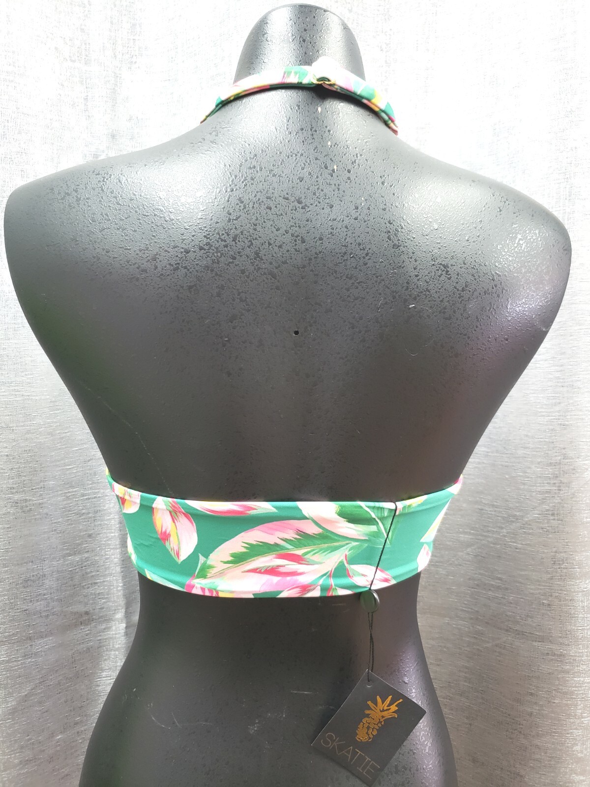 New Womens SKATIE Bikini Top Halter Neck Multi Green Leave XS eBay