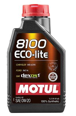 Motul 8100 ECO-LITE 0W20 - 1L - Fully Synthetic Engine Motor Oil
