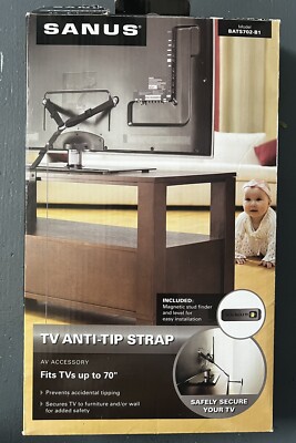 TV Anti-Tip Strap SANUS Fits TV's to 70'' New In Box