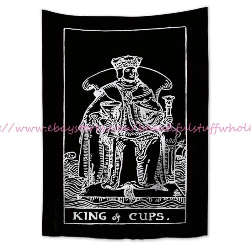 King of Cups Tarot Card Tapestry Wall Art Decor