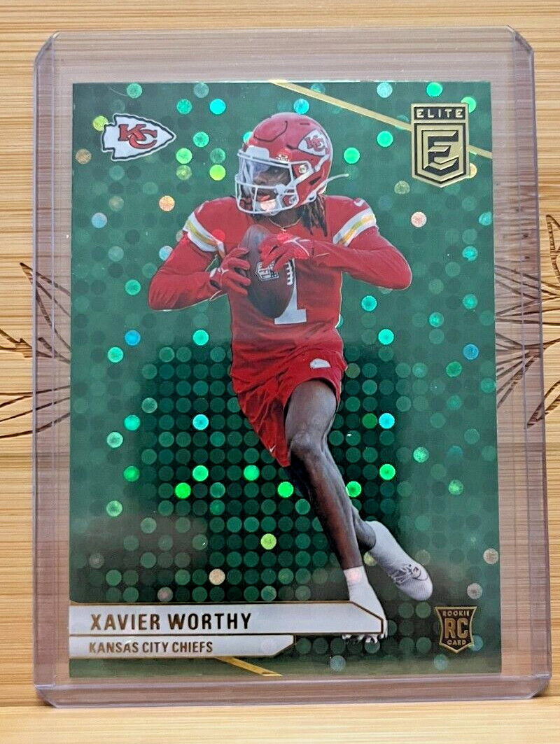 Xavier Worthy - 2024 Panini Donruss Elite - Rookies GREEN DISCO #186 (RC)