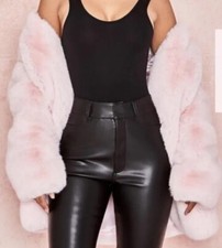 House Of CB Roberta Pink Faux Fur Jacket Size: Small