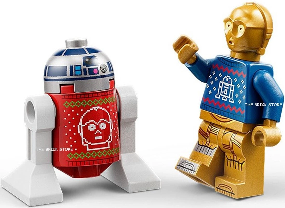 LEGO R2-D2 in red Pullover with C-3PO Minifigure