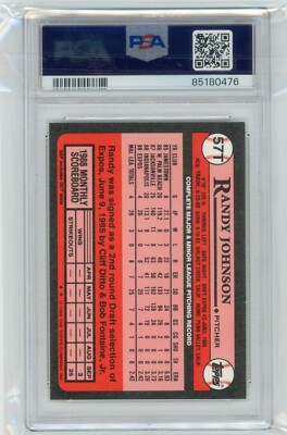 Pete Rock Brandy Searching Friend 激レア 1989 Topps Traded Tiffany Rookie #57T Randy Johnson PSA 9 | eBay