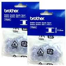 20 GENUINE BROTHER 11.5 SEWING MACHINE BOBBINS XA5539-15 / SA156 Genuine Part