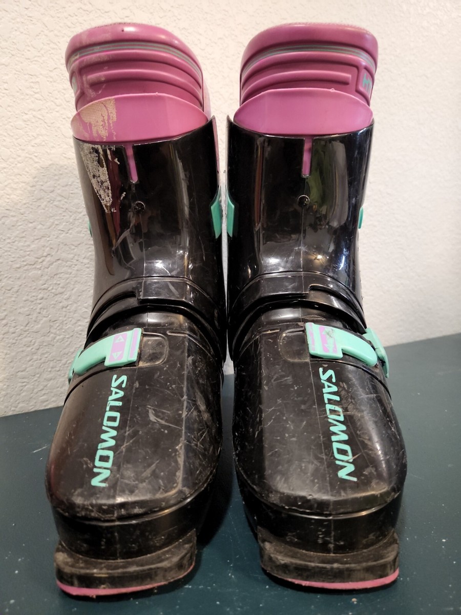 Salomon SX72 HTC Downhill Ski Boots Black/Mint/Pink 320-325 | eBay