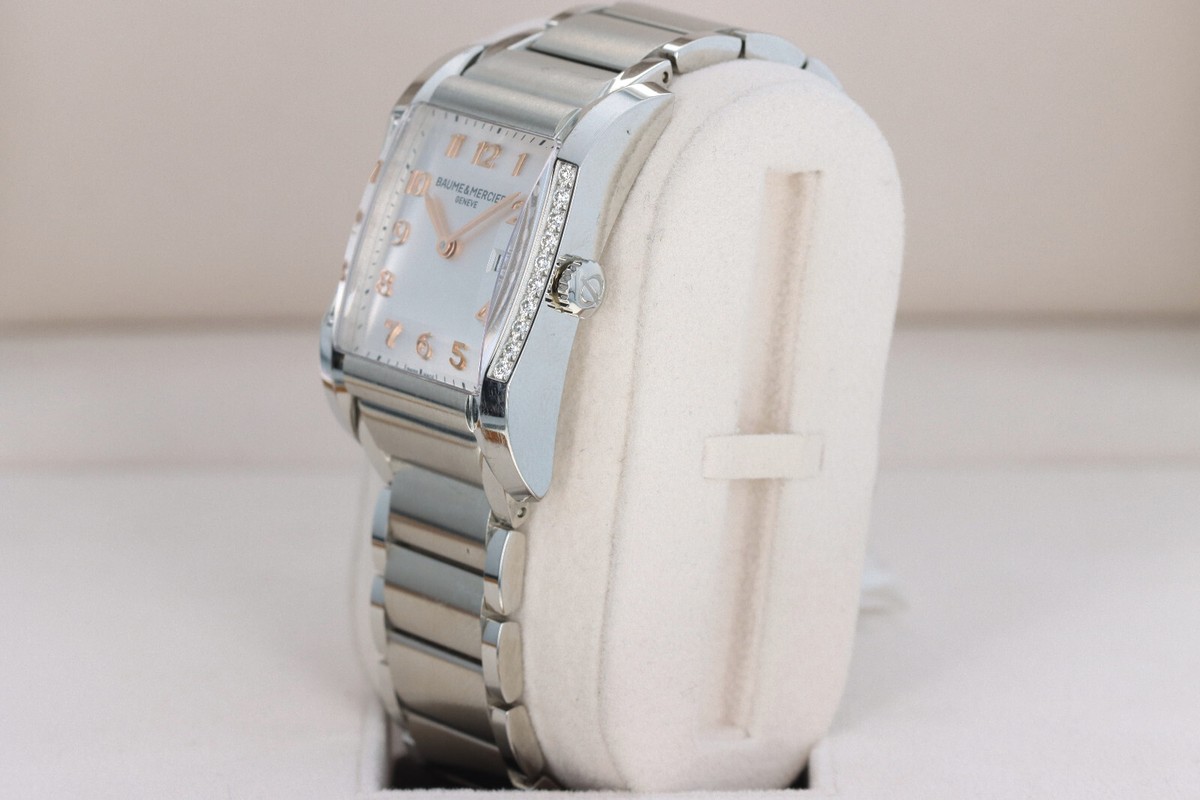 ✅Reduced BAUME & MERCIER HAMPTON DIAMONDS MOP SS BAUME & MERCIER Hampton Quartz SS 20 Diamond Set Case  main image 3