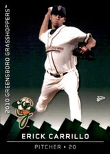 2010 Greensboro Grasshoppers Multi-Ad #5 Erick Carrillo Loma Linda California CA