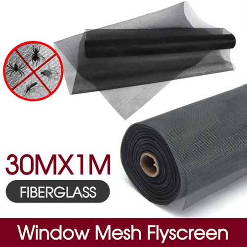 30M/100FT Roll Insect Flywire Window Fly Screen Net Mesh Flyscreen ...