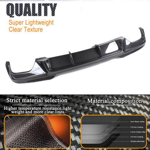Carbon Heckdiffusor Heckansatz Diffusor Für BMW 5er F10 528i M-Paket Stoßstange - Bild 8 von 12