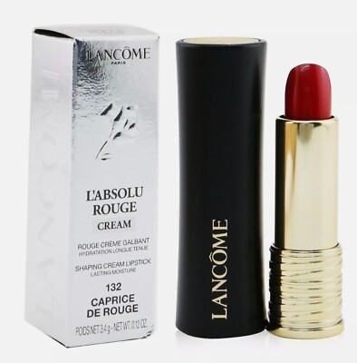 Lancome L'Absolu Rouge Cream Hydrating Shaping Lipcolor 132 Caprice NIB Authenti
