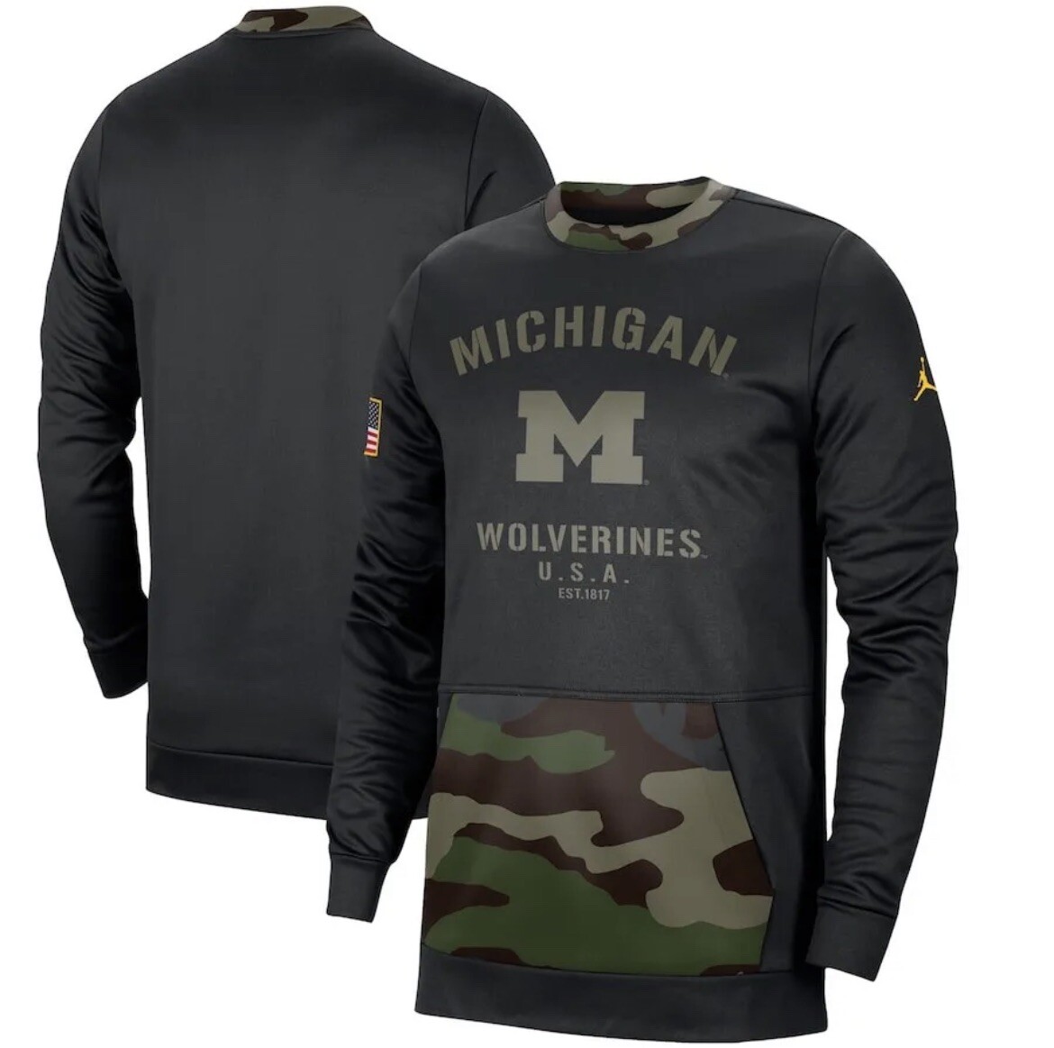 Nike Michigan Wolverines Military Camo Collection Sweatshirt Men’s Size Medium M