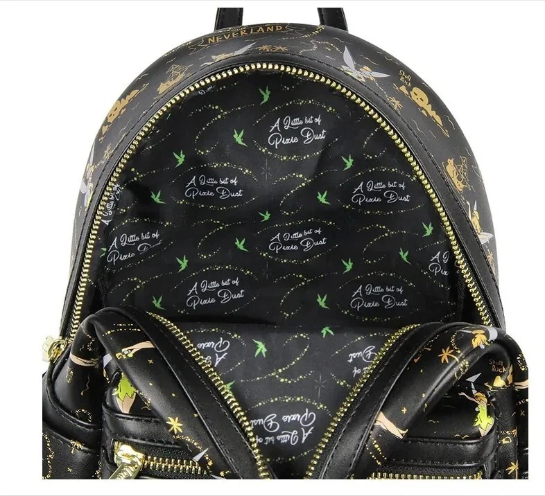 Disney Loungefly Neverland Peter Pan Rare Classic Tinker Bell AOP Mini Backpack - Image 3 of 4