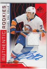 2018-19 SP Game Used Red #188 Michael Dal Colle Jersey Autograph