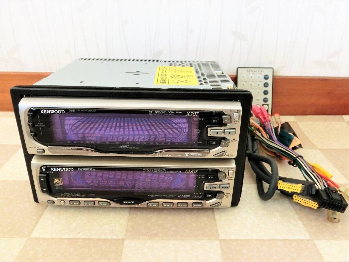 Kenwood M707 X707 set Graphic Equalizer DSP Cassette MD Spectrum Analyzer Japan Kenwood M707 X707 set Graphic Equalizer DSP Cassette MD Spectrum Analyzer Japan