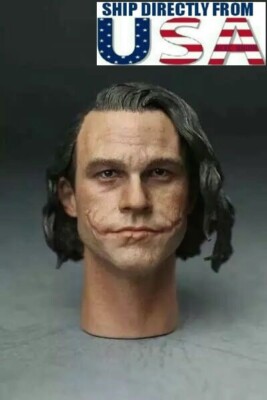 1/6 Joker Heath Head Sculpt Batman For 12'' Hot Toys DX11 DX01 Male Figure USA