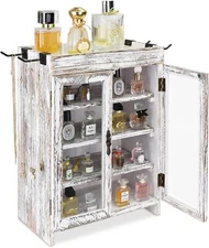 Ikee Design Small Wooden Countertop Storage Cabinet with Antique White 