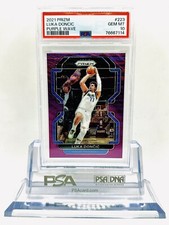 2021 PRIZM BASKETBALL #223 LUKA DONCIC PSA 10 PURPLE WAVE