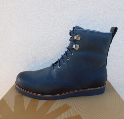 UGG BLUE HANNEN WATERPROOF LEATHER SHEEPWOOL BOOTS, MEN US  display picture 1
