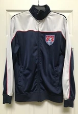 USA Olympic Soccer fan jacket by Rhinox- Adult S Blue & white w/red piping