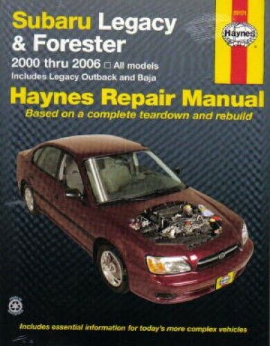 Haynes Subaru Legacy 2000-2009 Forester 2000-2008 Car Repair Manual : H89101 - Picture 1 of 1